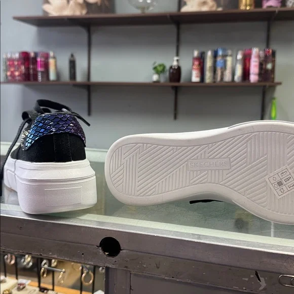 Skechers Black and White Sneakers - Picture 4 of 5